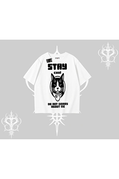 Tarzsokak تيشيرت كاتروناوت كات مطبوع قصة فضفاضة