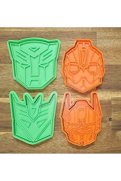 ADA 3D Transformers Optimus Prime Bumblebee Robot Yüzü Figürlü Kurabiye Kalıb...