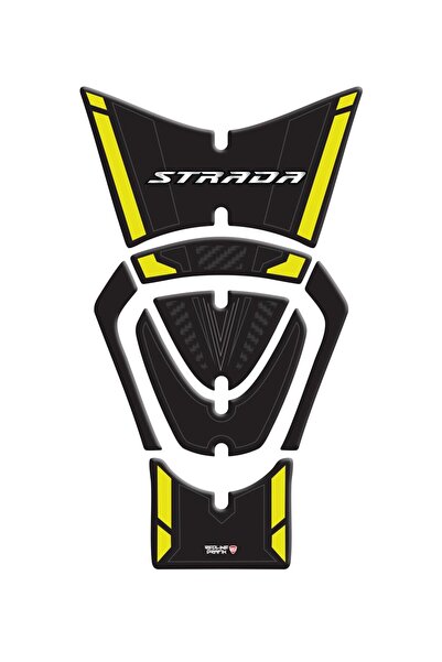 Redline Grafik Mondial Strada Siyah Sarı Tank Pad