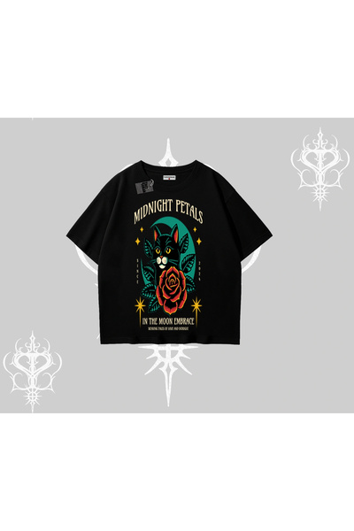 Tarzsokak تيشيرت ميدنايت بتالز كات مطبوع قصة فضفاضة