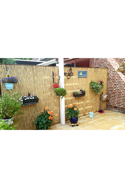 Ekodoğa Bambu Çit 1,5x5 m Kamış Çit Hasır Çit Bahçe Çiti Tel Çit Örtüsü Gölge...