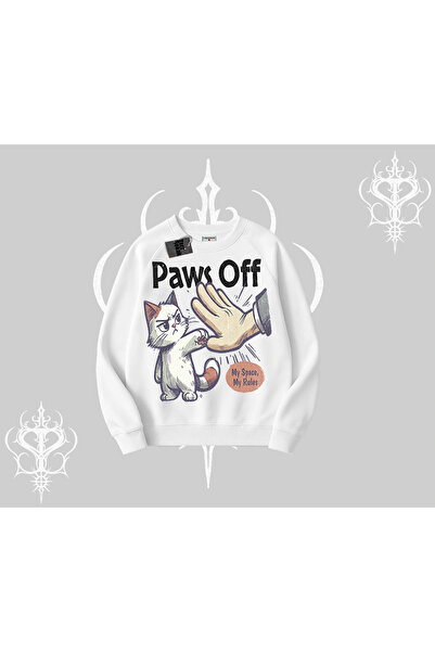 Tarzsokak Paws Off Written mačka Štampano Streetwear biciklistička majica