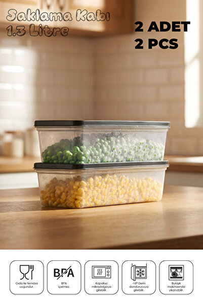espashome Freshkeep Storage Container Set of 2, Suitable for Microwave and De...