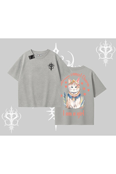 Tarzsokak Tricou supradimensionat cu design drăguț Pisică Prințesă și imprime...