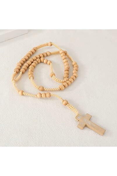 OEM Wooden rosaries with light brown cross