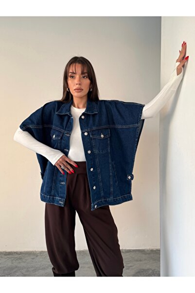 blue marlın Poncho supradimensionat