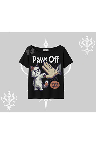 Tarzsokak Tricou crop oversize cu imprimeu ProCATstinator Cat