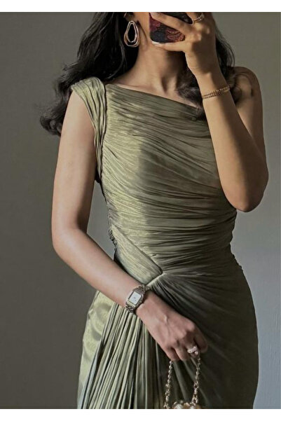 NO BRAND فستان انيق خامه كرنكل