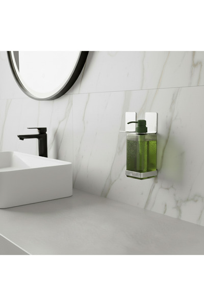 chalybes Paslanmaz Çelik Yapışkanlı Sıvı Sabunluk Tutucu – Banyo & Mutfak