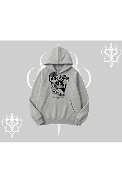 Tarzsokak Hanorac cu glugă cu imprimeu pisicuță drăguță și pisică adorabilă s...