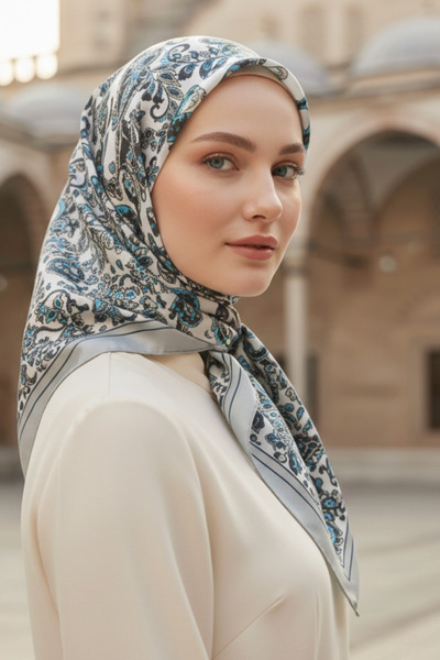 NESSCARF وشاح نسائي 95×95 سم وشاح نسائي طبيعي