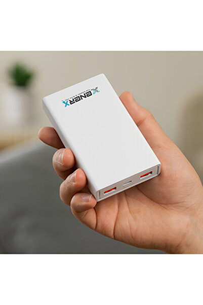 ENERX Enr-p20c 20000 Mah 2.1 Amper Powerbank Beyaz