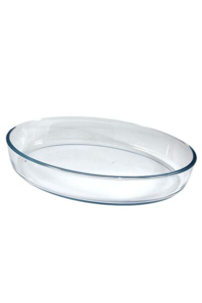 AVCI HOME MAKER صينية خبز زجاجية بيضاوية من هوم ميكر، سعة 4 لتر، قطر 39.1 × 2...