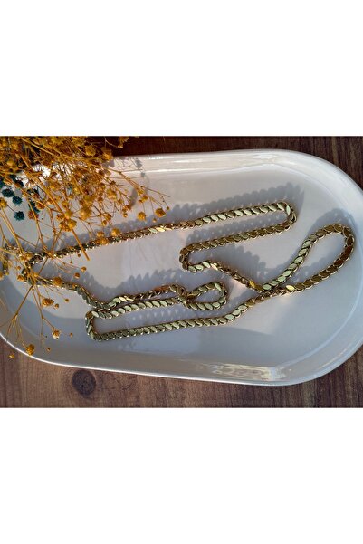 Blotch Stylish and Vintage Nostalgic Gold Barley Chain Steel Necklace 90 cm D...