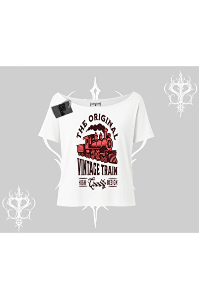 Tarzsokak Tricou cu guler rotund Classic Railroad Vintage Train Street Aesthetic