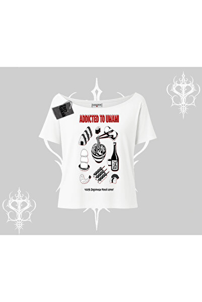 Tarzsokak Tricou cu guler barcă, cu imprimeu tematic Umami, cu tematică de bu...