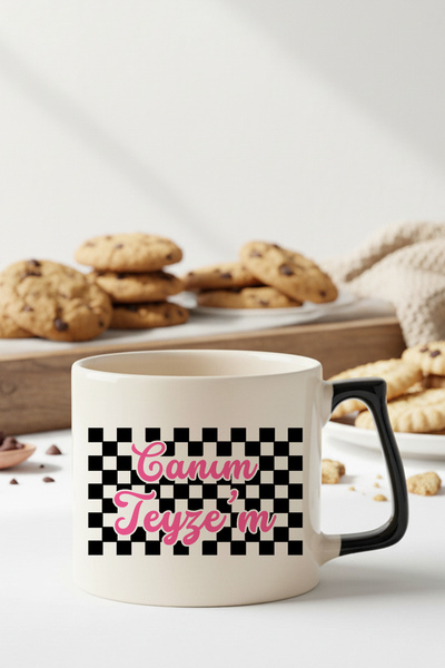 qoeuyl boutique Dear Aunt, Printed Gift for Aunt, D-Shaped Handle Mug