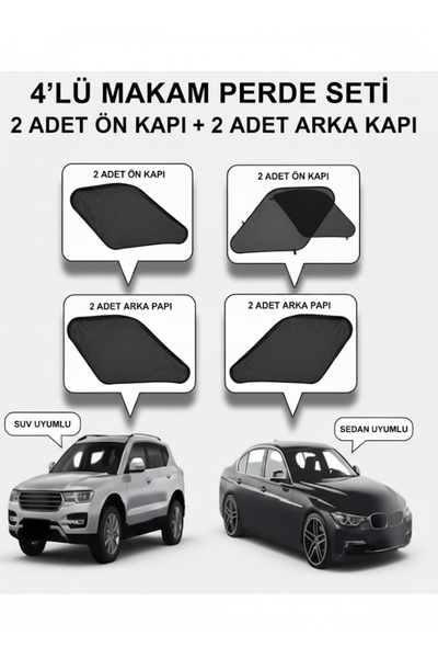 Wiforte Araba Ön-Arka Yan Cam Güneşlik Uv Önleyici Araç Bebek Emzirme Perdesi...