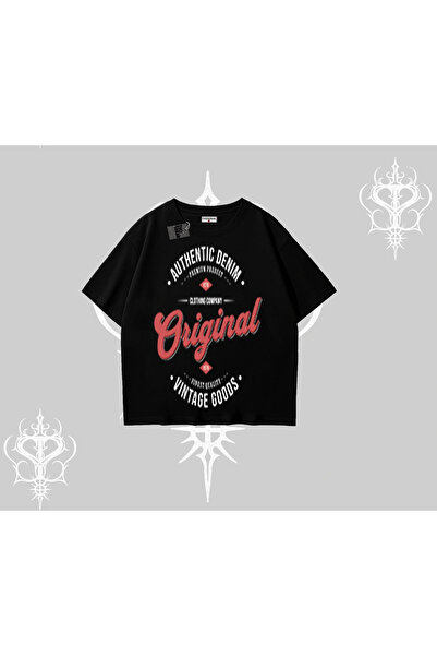 Tarzsokak قصة فضفاضة تي شيرت دينم أصلي أصيل