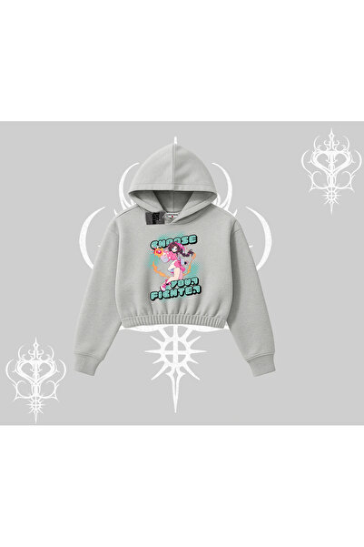 Tarzsokak سترة قصيرة بغطاء للرأس قصة فضفاضة بنمط فتاة الأنيمي على الطراز اليا...