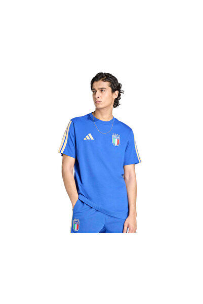 adidas İtalya Dünya Kupası Erkek Antrenman Taraftar Tişörtü Mavi
