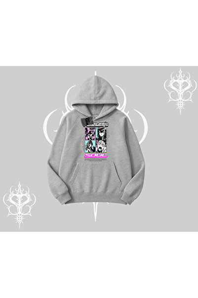 Tarzsokak Hanorac cu glugă Fearless Soul Anime Colaj imprimat