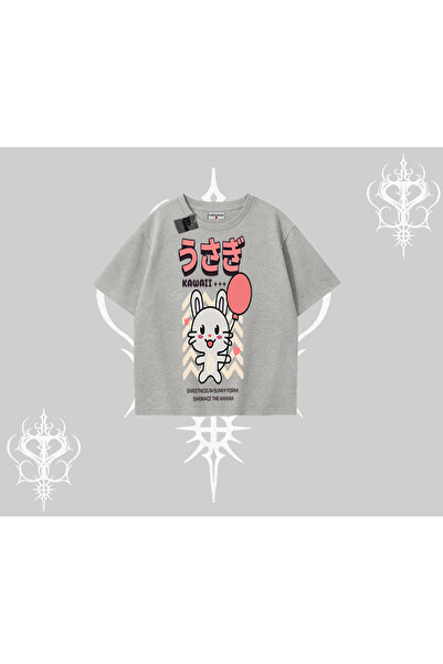 Tarzsokak قصة فضفاضة تي شيرت أوساجي كاواي لطيف على شكل قلب