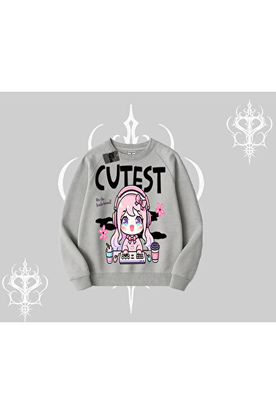 Tarzsokak Hanorac Biskilet cu imprimeu Fată Gamer Anime Drăguță