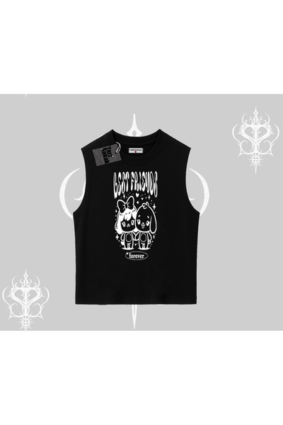 Tarzsokak Tricou fără mâneci cu imprimeu Best Friends Forever, design drăguț