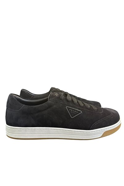 Prada Sport Black Sneaker with Suede Embossed Logo