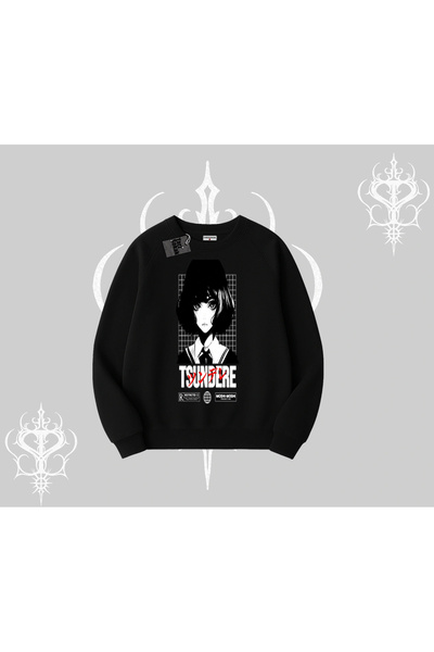 Tarzsokak سويت شيرت بيسكيلت توسنديري أنيمي على الطراز الياباني مطبوع