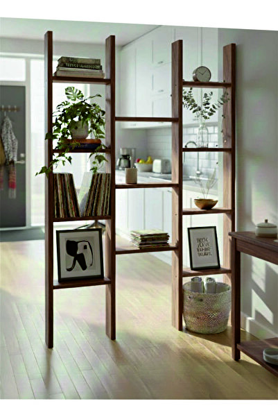 Tiydem Masif Ahşap Raflı Oda Ayırıcı Seperatör Duvar Dekor Paravan 100x250 cm