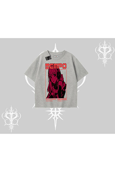 Tarzsokak Oversize kroj Majica Anime Waifu Crvena Grafika Sa deznom