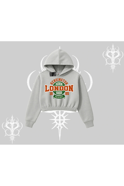 Tarzsokak Φούτερ με κουκούλα και κοντό σχέδιο London Denim 1985