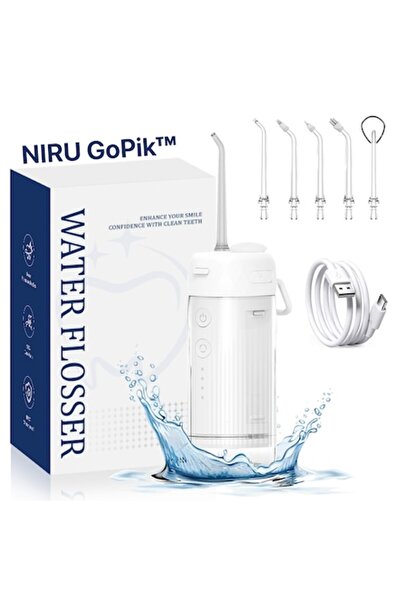 Niru GoPik™ Cordless Portable Oral Irrigator - 200ml Reservoir, 1100mAh Battery