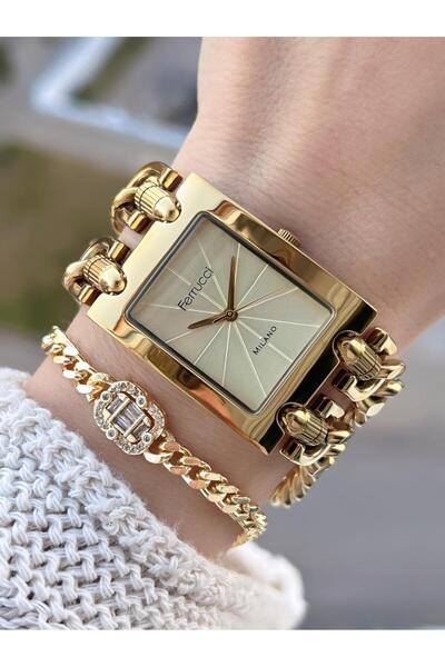 Ferrucci Chain Design 2 Years Warranty 3 Atm Water Resistant Women's Wristwat...