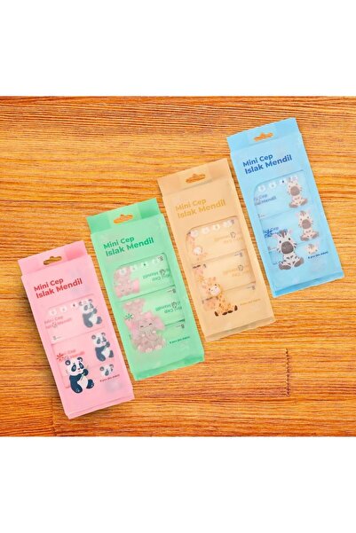 Raakmadezanmir 8 Paket 64 Yaprak Mini Islak Mendil Taşınabilir Çanta Boy Cep ...