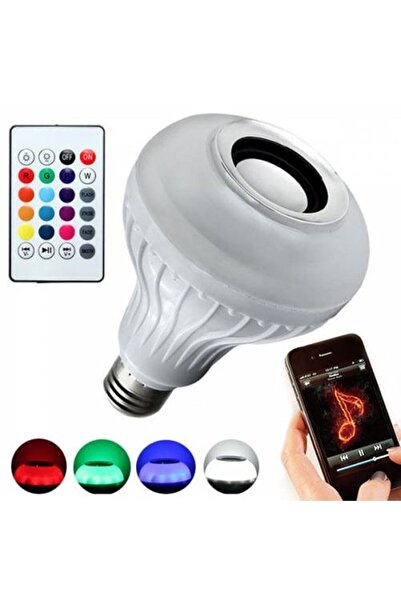 Rabelix Online Marketing Bluetooth Hoparlörlü Kumandalı Rgb Akıllı Led Ampul ...