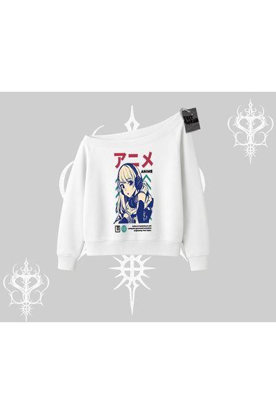 Tarzsokak Dukserica sa lađastim izrezom Anime devojka Sa deznom Japanski stil