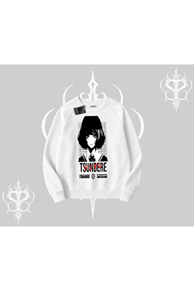 Tarzsokak سويت شيرت بيسكيلت توسنديري أنيمي على الطراز الياباني مطبوع