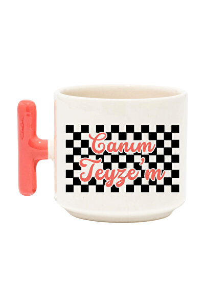 qoeuyl boutique Dear Aunt, Printed Latte Cup Mug with Handle, a Gift for Aunt