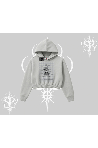 Tarzsokak سترة قصيرة بغطاء للرأس من Noodle Theory بتصميم مرسوم يدويًا