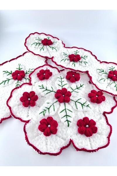 EvremStore El Yapımı Çiçek Desenli 3’lü Lif Seti – Çeyizlik Banyo Lifi