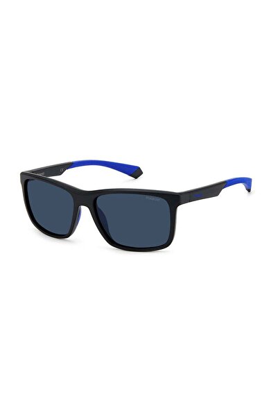 Polaroid Square Sunglasses for Men with UV Protection - Pld 7043/S Mtblkblue 57