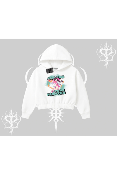 Tarzsokak Hoodie Skraćeni kroj Dukserica Oversize kroj Anime devojka Sa dezno...