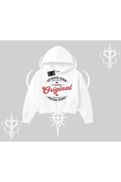 Tarzsokak سترة قصيرة بقلنسوة من الدنيم الأصلي الأصيل