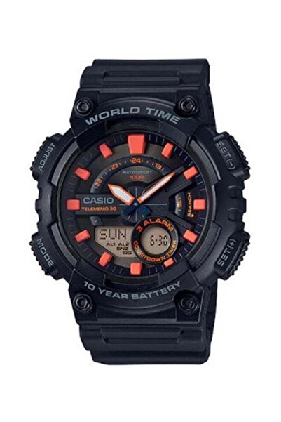 Casio Digital Watch with Hands and Resin Strap Model AEQ-110W-1A2 - 47 mm - B...