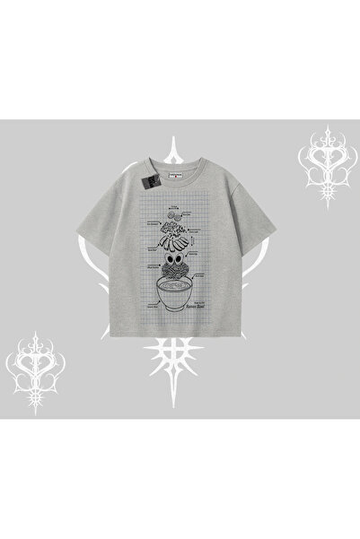 Tarzsokak Oversized T-Shirt Noodle Theory Hand Drawn Concept