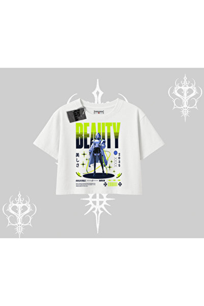 Tarzsokak قصة فضفاضة تي شيرت كروب أنيمي يونيتي نيون بتفاصيل جرافيكية مطبوع