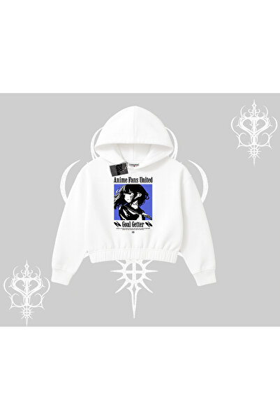 Tarzsokak Hoodie Skraćeni kroj Dukserica Oversize kroj Anime devojka Štampano